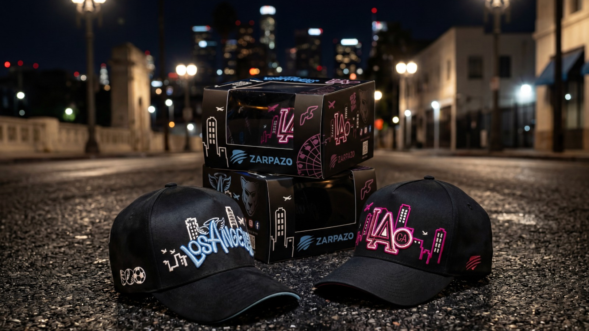 Zarpazo gorras drop 1 Los Angeles gorra azul gorra rosa panter belico el primer zarpazo